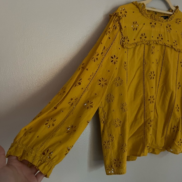 J. Crew Eyelet Ruffle Blouse - Picture 4 of 6